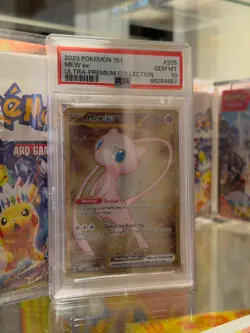 2023 POKEMON 151 ULTRA-PREMIUM COLLECTION #205 MEW EX PSA 10 METAL CARD - Image 1