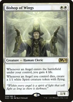 Magic The Gathering MTG BISHOP OF WINGS Core Set 2020 NM Near Mint - Image 1