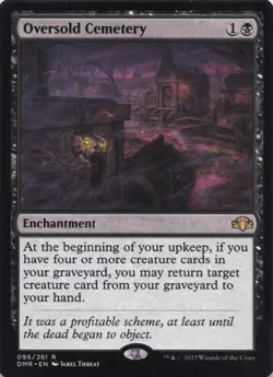 Oversold Cemetery Dominaria Remastered Rare Regular #96 NM MTG - Image 1