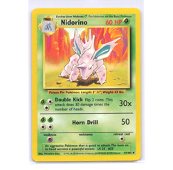 Pokemon TCG Nidorino Base Set 37/102 Regular Lightly Played LP - Image 1