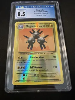 Pokemon TCG 2016 XY Evolutions Magneton Reverse-Holo 38/108 CGC 8.5 - Image 1