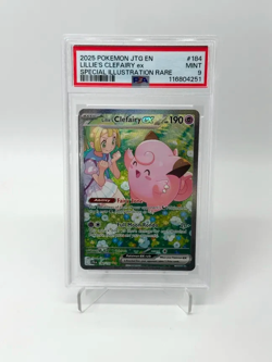 Pokemon Lillie's Clefairy ex SAR 184/159 SV9 Journey Together PSA 9 Graded Slap - Image 1
