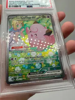 Pokemon Lillie's Clefairy ex SAR 184/159 SV9 Journey Together PSA 9 Graded Slap - Image 5