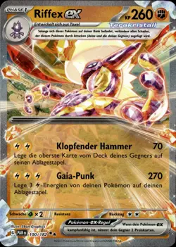 Pokemon Paradoxrift Riffex ex 100/182 Near Mint deutsch - Image 1