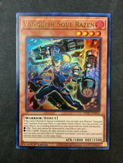 Yu-Gi-Oh TCG #WISU-EN016 Vanquish Soul Razen 1st Edition Ultra Rare LP - Image 1