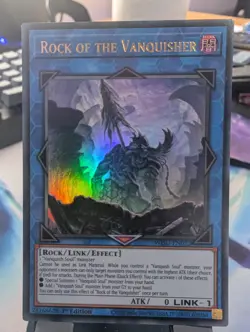 YuGiOh! Rock of the Vanquisher WISU-EN022 Ultra Rare 1st Ed - Image 1