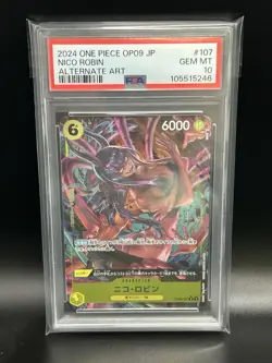 2024 One Piece NICO ROBIN #107 OP09-107 Alternate Art Japanese JP JPN PSA 10 - Image 1