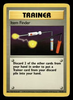 Item Finder 74/102 Rare Base Set Pokemon Card - Image 1