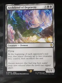 Archfiend of Depravity , Commander Final Fantasy , NM ,MTG,FREE SHIPPING - Image 1