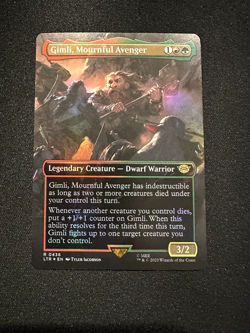 Gimli, Mournful Avenger R0436 (Borderless, Foil) MTG: The Lord of the Rings - NM - Image 1