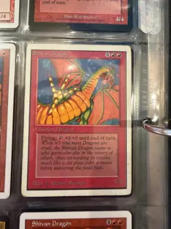MTG Magic The Gathering Shivan Dragon Unlimited LP - Image 1