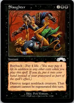 MTG Magic The Gathering Slaughter Exodus Played See Scan - Image 1