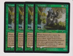 MTG 30th ANNIVERSARY TERASTODON FOIL PROMO X 4 LP - Image 1