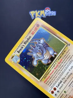 Pokemon TCG Brock's Rhydon Gym Heroes 2/132 Holo Rare LP. - Image 2
