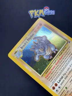 Pokemon TCG Brock's Rhydon Gym Heroes 2/132 Holo Rare LP. - Image 3