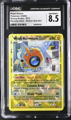CGC 8.5 Wash Rotom 2009 Rising Rivals RT5 Reverse Holo Pokemon Card - Image 1