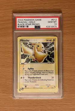 2003 Pokemon Pikachu Holo Black Star Promo #012 PSA GEM MT 10 - Image 1