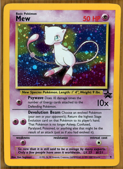 Mew - 9 ~ Holo ~ WOTC 2000 Black Star Promo ~ Light Play!! - Image 1