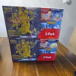 Pokemon TCG Scarlet and Violet Surging Sparks ETB & Booster Bundle Costco 2-pack - Image 1