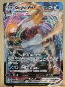 Kingler Vmax 029/172 Brilliant Stars NM Ultra Rare Full Art Pokemon Card - Image 2