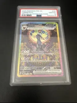 2025 POKEMON PRE EN-PRISMATIC EVOLUTIONS #161 UMBREON EX PSA 10 - Image 1