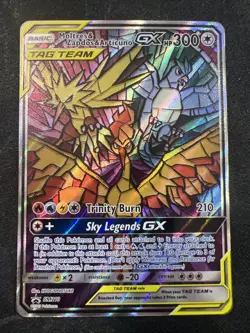 Pokemon TCG - Moltres & Zapdos & Articuno GX SM210 | Stained Glass Promo - Image 1