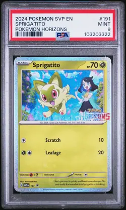 2024 POKEMON SVP EN-SV BLACK STAR PROMO GRAND ADVENTURE COLL SPRIGATITO PSA 9 - Image 1