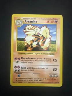 Arcanine 23/102 Shadowless Pokemon Base Set LP - Image 1
