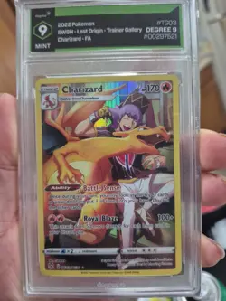 Charizard Lost Origin Trainer Gallery 2022 Pokemon Charzard Full Art Graded 9 - Image 1