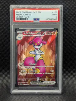 Medicham Ex PSA 9 MINT #161 2024 Stellar Crown Full Art SCR EN Ultra Rare - Image 1