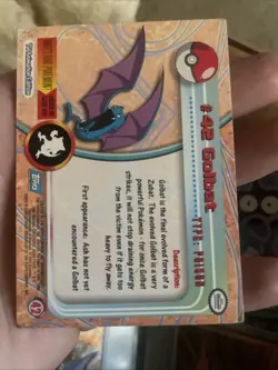 Topps Pokemon Blue Logo 1st Edition #42 Golbat Near Mint Holo Foil - Image 2