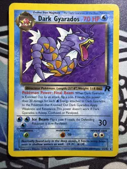 Dark Gyarados #25/82 - Pokemon Team Rocket Set - Unlimited Non Holo Rare - Image 1