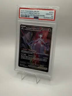 Pokemon TCG Destined Rivals Team Rockets Mewtwo EX Card 231/182 PSA 10 - Image 2