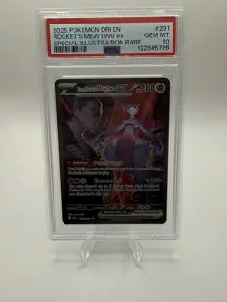 Pokemon TCG Destined Rivals Team Rockets Mewtwo EX Card 231/182 PSA 10 - Image 3