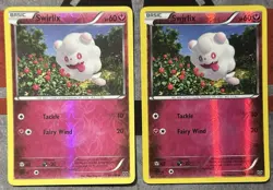 Pokemon TCG - 2x SWIRLIX - X&Y Base Set 94/146 Reverse Holo Common Cards - VLP - Image 1