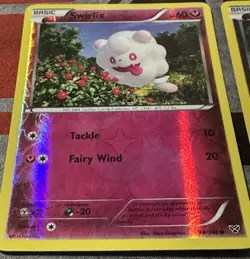 Pokemon TCG - 2x SWIRLIX - X&Y Base Set 94/146 Reverse Holo Common Cards - VLP - Image 2