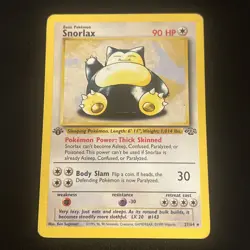 Pokemon Snorlax Regular Card 27/64 Jungle 90 HP Rare 1st Edition Basic - Image 1