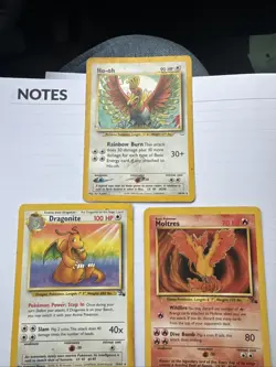 Lot Of (5) Pokemon Base Rare Cards From Fossil & Neo Revelation Played - Image 4