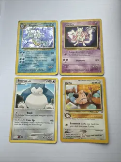 Lot Of (4) Pokemon Mixed Lot Rare Cards Neo Genesis-Promo-diamond & Pearl Played - Image 1