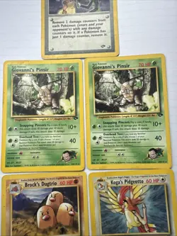 Lot Of (5) Pokemon Gym Challenge Base Rare Cards Played - Image 3