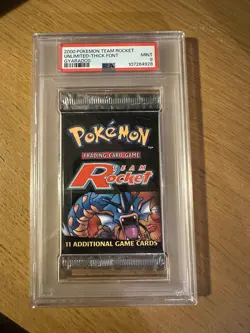 Pokemon TCG - PSA 9 Mint TEAM ROCKET Sealed Booster Pack 2000 - Gyarados Artwork - Image 1