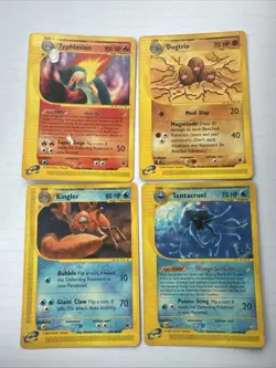 Lot Of (4) Pokemon Expedition Base Rare Cards Played - Image 1