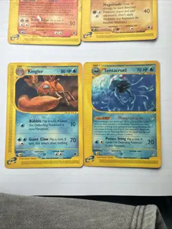 Lot Of (4) Pokemon Expedition Base Rare Cards Played - Image 2