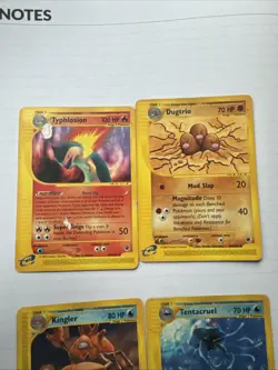 Lot Of (4) Pokemon Expedition Base Rare Cards Played - Image 3