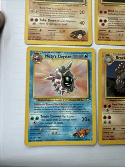 Lot Of (5) Pokemon Gym Heroes Base Rare Cards Played Rare - Image 2