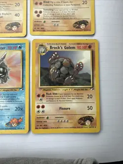 Lot Of (5) Pokemon Gym Heroes Base Rare Cards Played Rare - Image 3