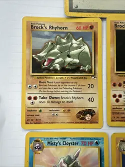 Lot Of (5) Pokemon Gym Heroes Base Rare Cards Played Rare - Image 5