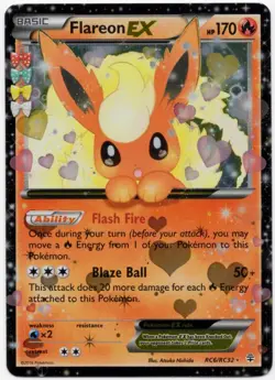 Pokemon TCG Flareon EX RC6-32 Generations: Radiant Collection Holo [NM] - Image 1