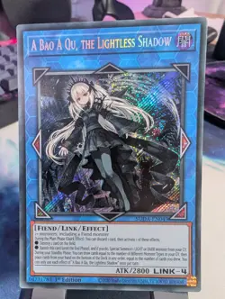 YuGiOh! A Bao A Qu, The Lightless Shadow SUDA-EN049 Secret Rare 1st Ed - Image 1