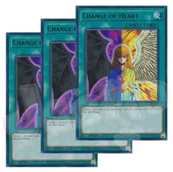 Yugioh - Change of Heart x 3 - 1st Edition Ultra Rare NM - Free Holographic Card - Image 1